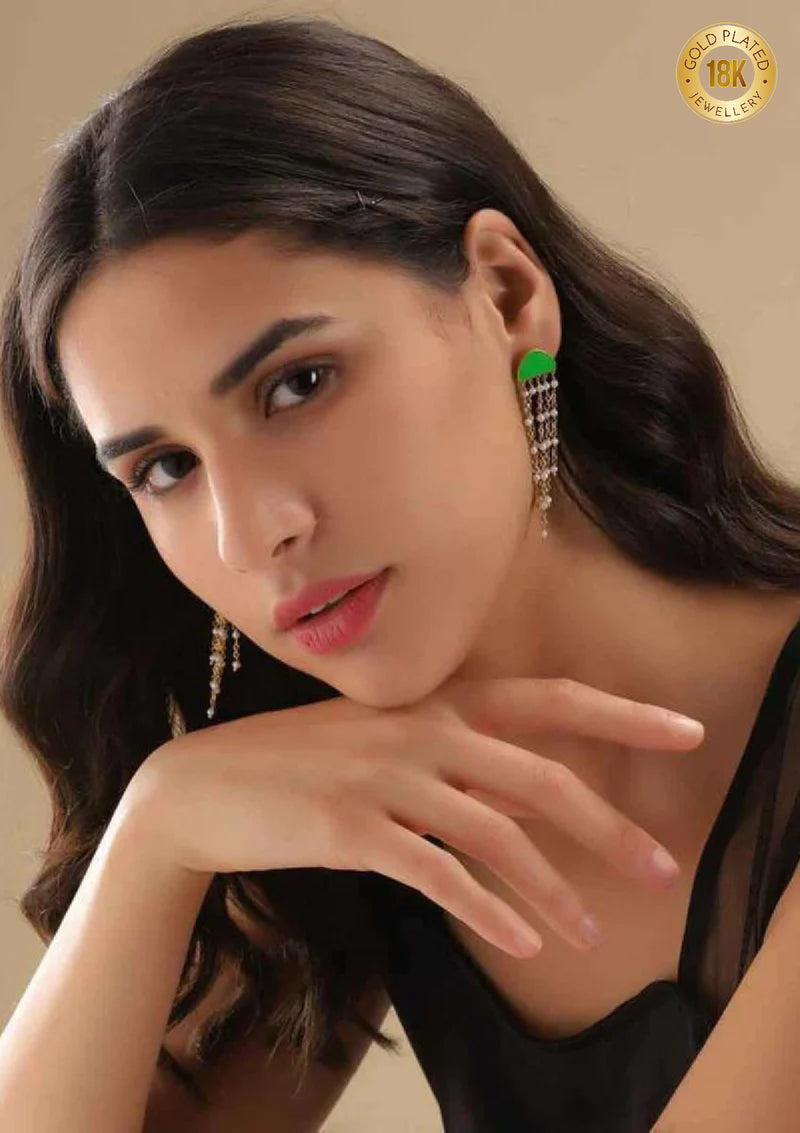 gold tassel earrings