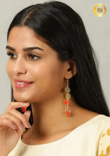 boho gold neon earrings