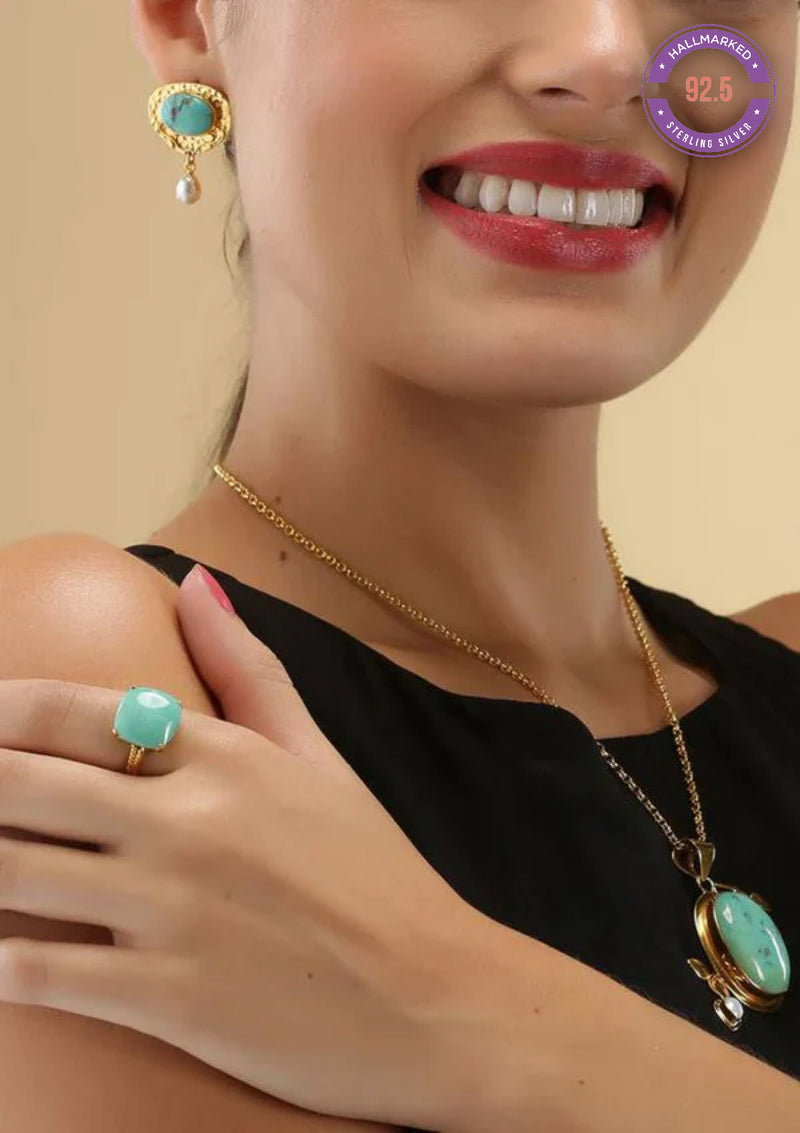 TURQUOISE SILVER EARRINGS